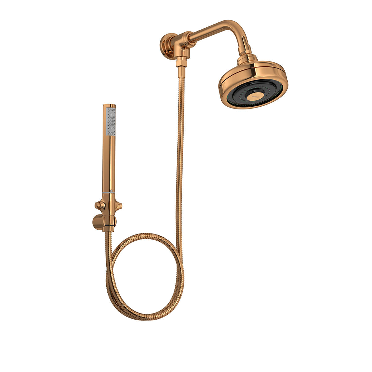 Chuveiro Deca Acqua Plus 1990.GL.STD.KIT.RD de Parede com Desviador Red Gold