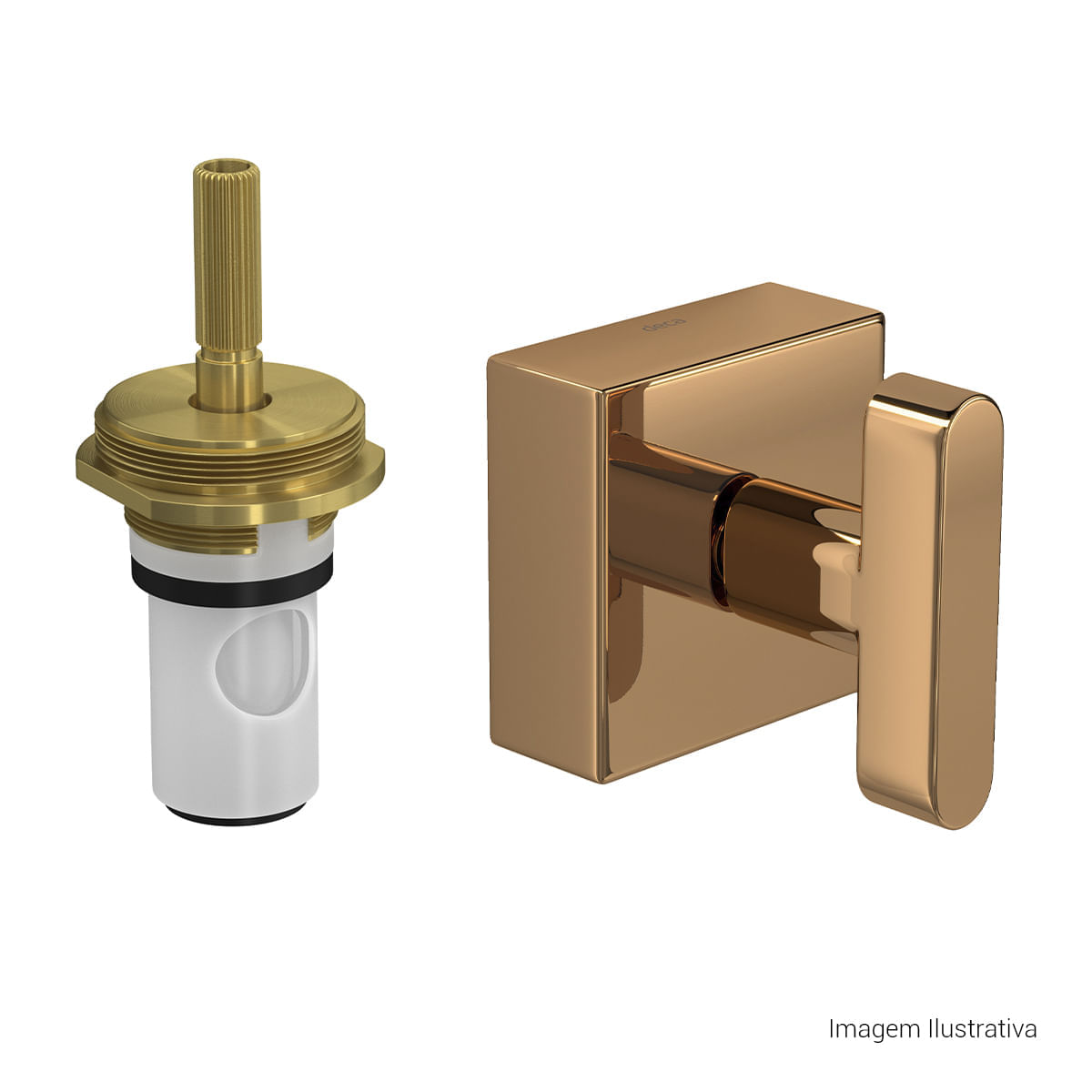Acabamento para Registro de Pressão 1/2" e 3/4" Soul Red Gold Deca